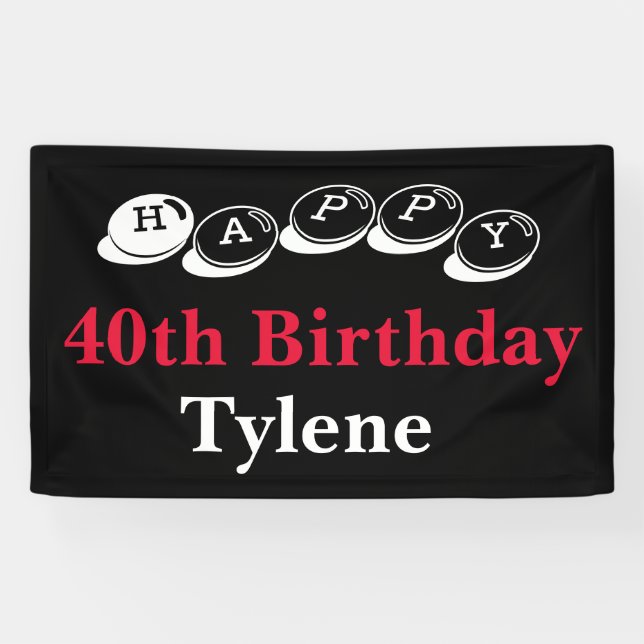 40th Birthday Banner Sale (Horizontal)