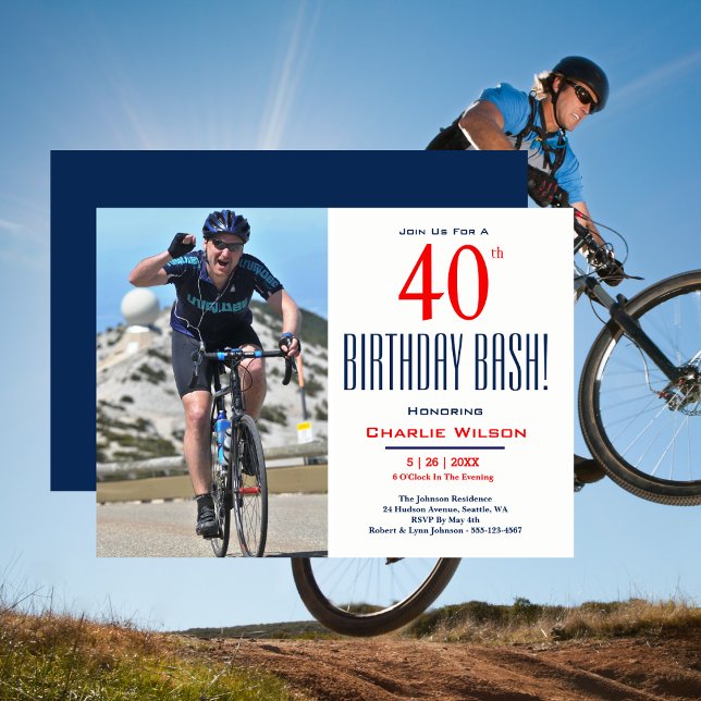 40th Birthday Bash! Birthday Party Invitation (Creator Uploaded)