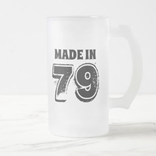 40th Birthday Beer Mug Made in 79 Modern Typograph