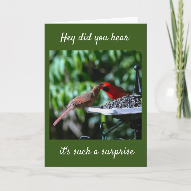 **40th BIRTHDAY** BIRDS ARE ALL CHIRPING ABOUT IT  Card (Front)