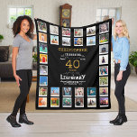 40th Birthday Black Gold  Legendary Photo Fleece Blanket<br><div class="desc">Personalised gift fleece blanket with 32 photos of your choice. A wonderful gift idea to commemorate a special birthday for that wonderful person. TOP TIP: If you Pre-crop your photos into a square shape before you upload them you have control of how they look. No problem if you can't do...</div>