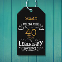 40th Birthday Black Gold Legendary Vintage