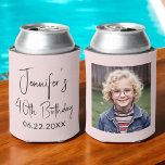 40th Birthday Blush Pink Instagram Photo Can Cooler<br><div class="desc">Celebrate 40 fabulous years with this 40th Birthday Blush Pink Instagram Photo Can Cooler! Featuring a soft blush pink design, this customisable can cooler allows you to showcase your favourite Instagram-style photo, adding a personal and elegant touch to your milestone celebration. Perfect for keeping drinks cold while doubling as a...</div>