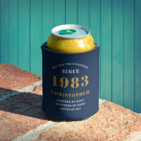 40th Birthday Born 1983 Add Name Blue Gold