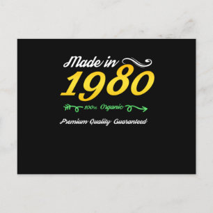 40th Birthday Born In The 80s 1980s Baby 40 Years  Postcard