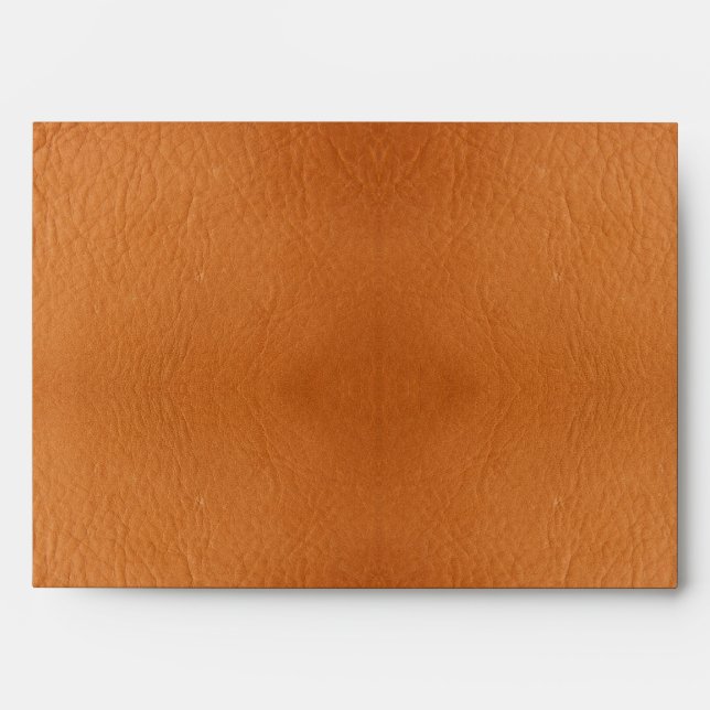 40th Birthday Brown Leather Envelope (Front)
