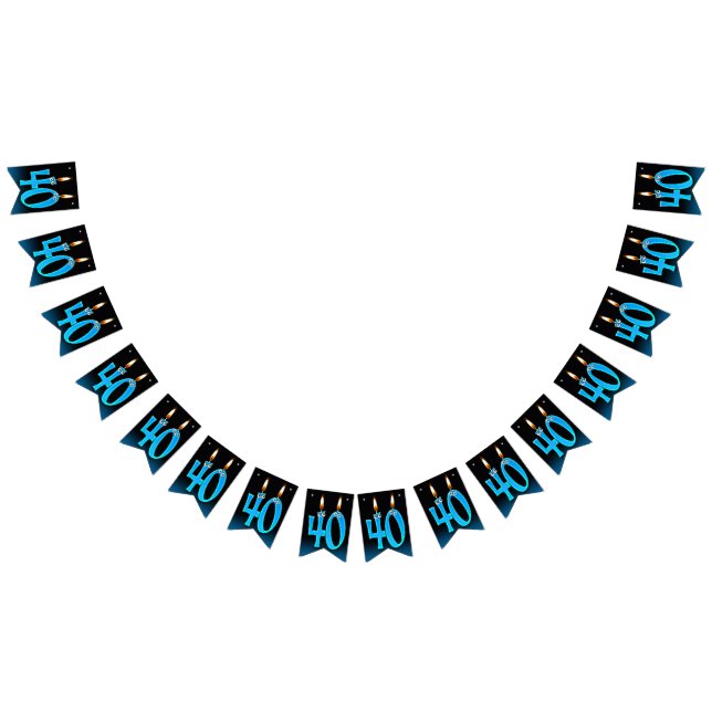 40th birthday candles with eyeballs bunting  (All)