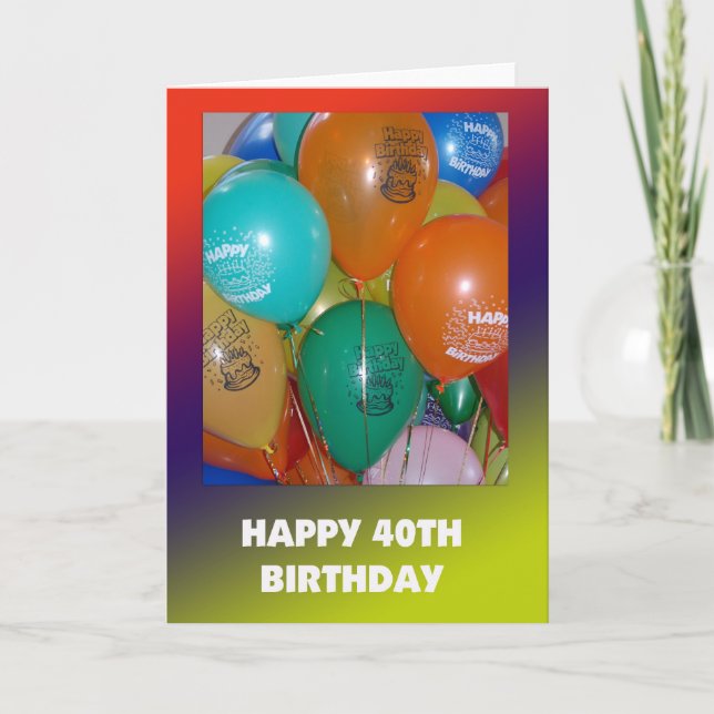 40th Birthday Card (Front)