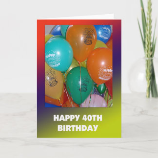 40th Birthday Card