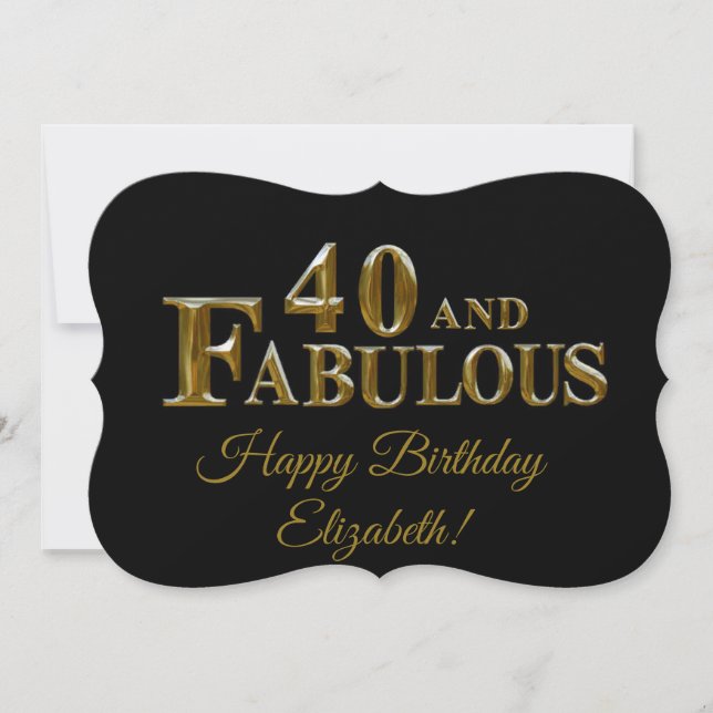 40th Birthday  Card (Front)
