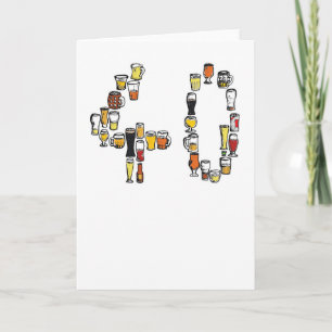40th birthday card, beer card