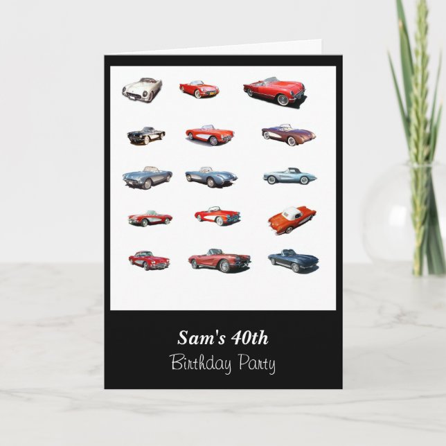 40th Birthday card invitation (Front)