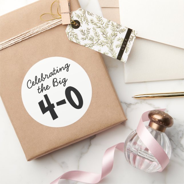 40th Birthday - Celebrating the Big 40th Stickers (Gifting)