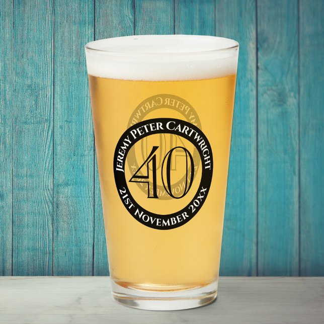40th Birthday Celebration Glass (Creator Uploaded)