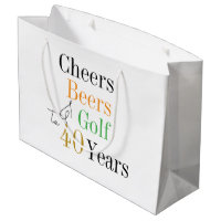 40th Birthday Cheers and Beers Golf Party Favour