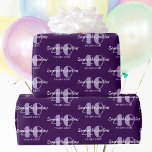 40th Birthday Chic Purple Custom Wrapping Paper<br><div class="desc">This chic,  purple,  customisable gift wrap is perfect for a 40th Birthday,  or any other milestone birthday... just customise the text and year for the most uniquely personalised gift decoration imaginable.</div>