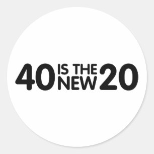40th Birthday Classic Round Sticker