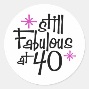 40th Birthday Classic Round Sticker