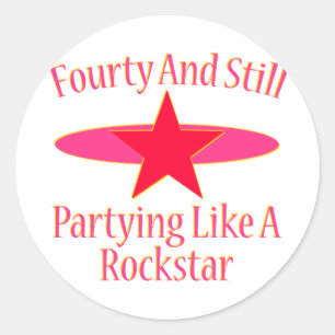 40th Birthday Classic Round Sticker