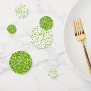 40th Birthday Cool Number Pattern Green and White Confetti