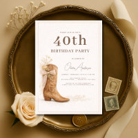 40th Birthday Cowgirl Floral Party