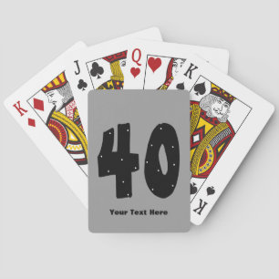 40th Birthday (customisable) Playing Cards