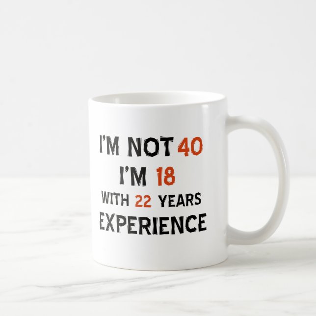 40th birthday designs coffee mug (Right)