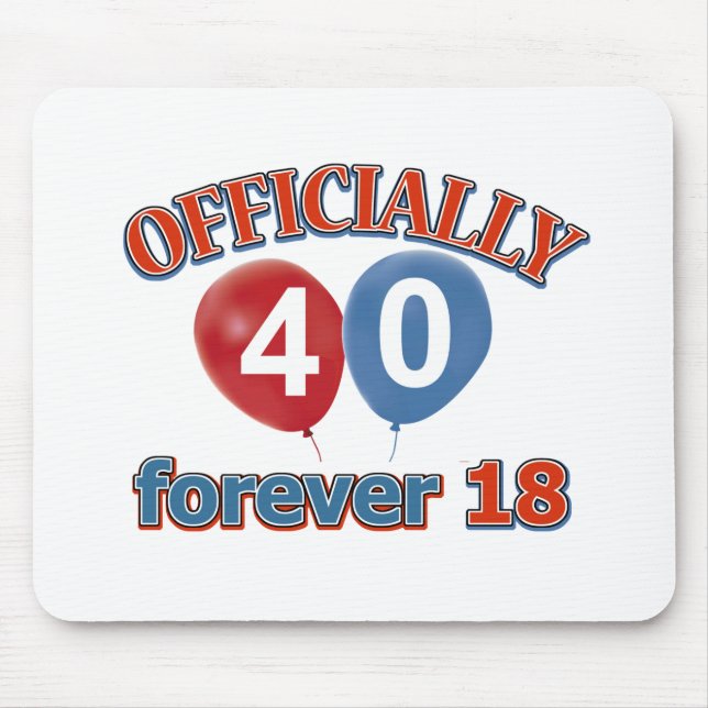 40th birthday designs mouse pad (Front)