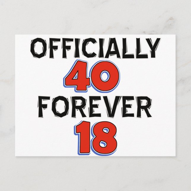 40TH birthday designs Postcard (Front)