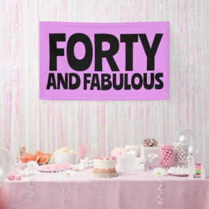 40TH BIRTHDAY FABULOUS PARTY BANNER