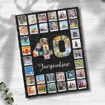 40th Birthday Family Photo Collage 47 Photographs Fleece Blanket<br><div class="desc">Personalised gift fleece blanket with 47 photos of your choice. A wonderful gift idea to commemorate a 40th birthday for that special person. TOP TIP: If you Pre-crop your photos into a square shape before you upload them you have control of how they look. No problem if you can't do...</div>