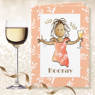 40th Birthday Female Cartoon Ethnic Funny Saying Card