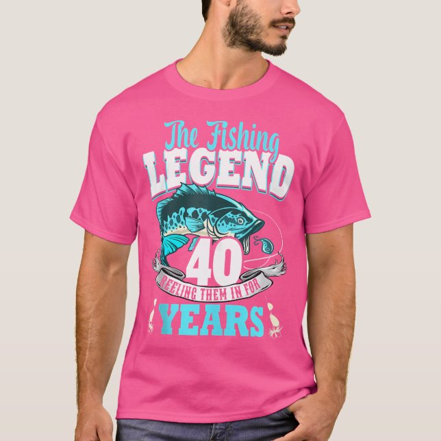 40Th Birthday Fishing 40 Year Old Fisherman 1983 T-Shirt (Front)