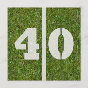 40th Birthday Football Party Invitation