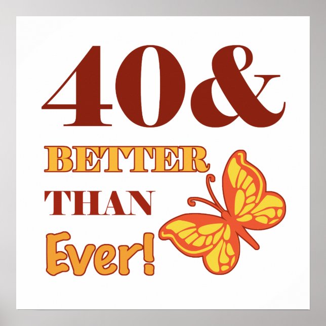 40th Birthday For Her Poster (Front)