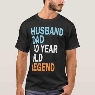 40th Birthday  For Men 40 Year  Vintage Dad T-Shirt