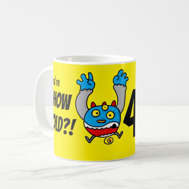 40th Birthday Funny Age Joke Coffee Mug (Front Left)