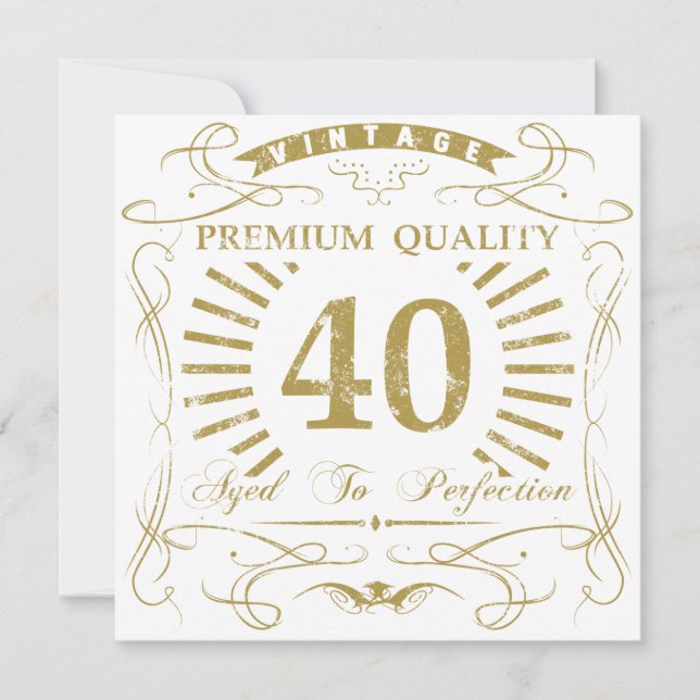 40th Birthday Gag Gift Card (Front)