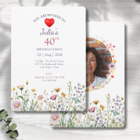 40th Birthday Garden Floral Wild Meadow Photo