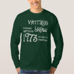 40th Birthday Gift 1973 Vintage Brew Green G205 T-Shirt<br><div class="desc">Looking for a unique 40th birthday gift? Here's a fun birthday shirt! Vintage Brew crafted in 1973 and aged to perfection. A selection of other Jaclinart birthday and vintage year t-shirts is shown below. And! text is customisable, so you can change or add a name, add a sentiment, or change...</div>