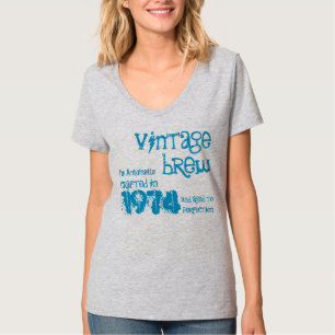 40th Birthday Gift 1974 Vintage Brew Gift for Her T-Shirt