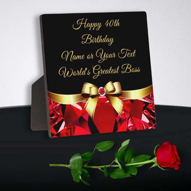 40th Birthday Gift for Boss, Coworker, Employee Plaque (40th Birthday gift ideas for Boss. 40th birthday gift ideas for her. Inexpensive 40th birthday gifts)