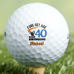 40th Birthday Gift for Dad Funny Cool Custom Golf Balls