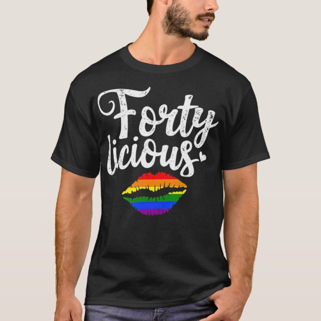 40th Birthday Gift for Gay Lesbian LGBT  T-Shirt (Front)