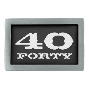 40th Birthday gift for men   Age belt buckle