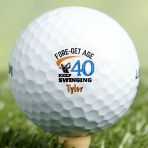 40th Birthday Gift for Son Funny Cool Custom Golf Balls