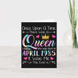 40th Birthday Gift Girl 40th Birthday Queen April  Card