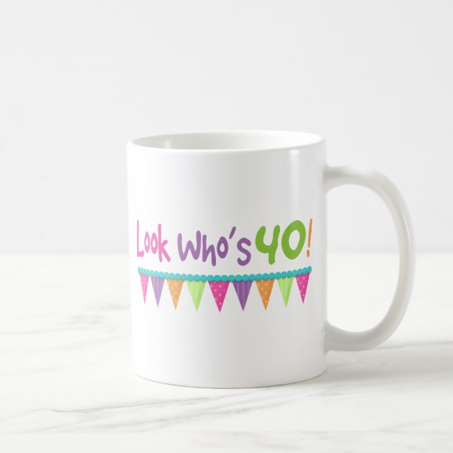 40th Birthday Gift Ideas Coffee Mug (Right)