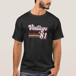 40Th Birthday Gift Retro 1981 40 Years Old Men Wom T-Shirt