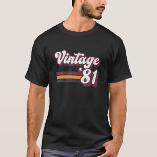 40Th Birthday Gift Retro 1981 40 Years Old Men Wom T-Shirt